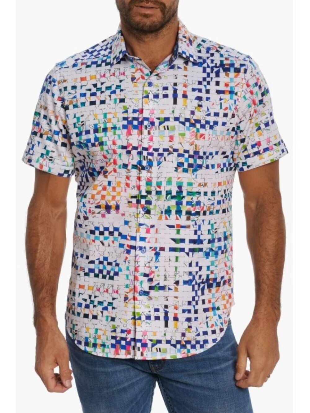 Robert Graham Learn The Ropes Short Sleeve Button-Up Shirt Men's Size 1XLT NWT!
